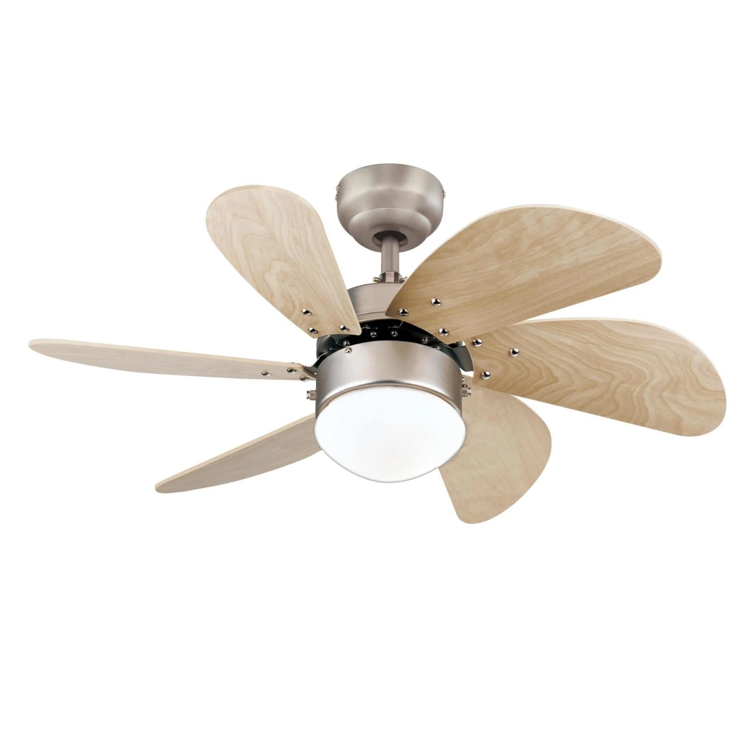Turbo Swirl 30 In. Brushed Aluminum Led Indoor Ceiling Fan With Light Kit