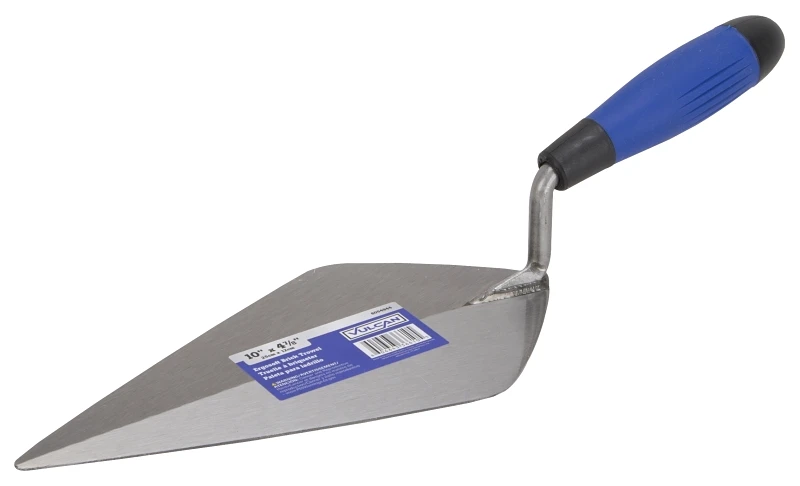 36610 Ergonomic Brick Trowel, 10 Inch High Carbon Steel Blade