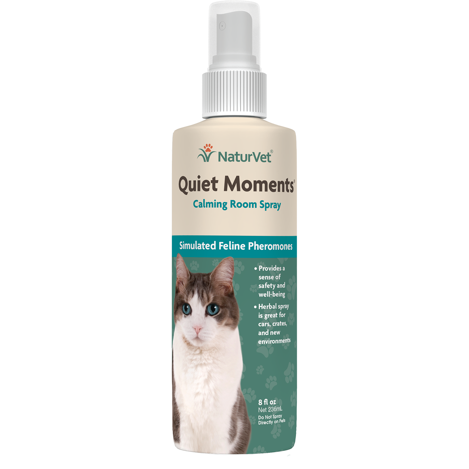 Quiet Moments Herbal Calming Spray For Cats 8 Ounce - Feline Relaxation