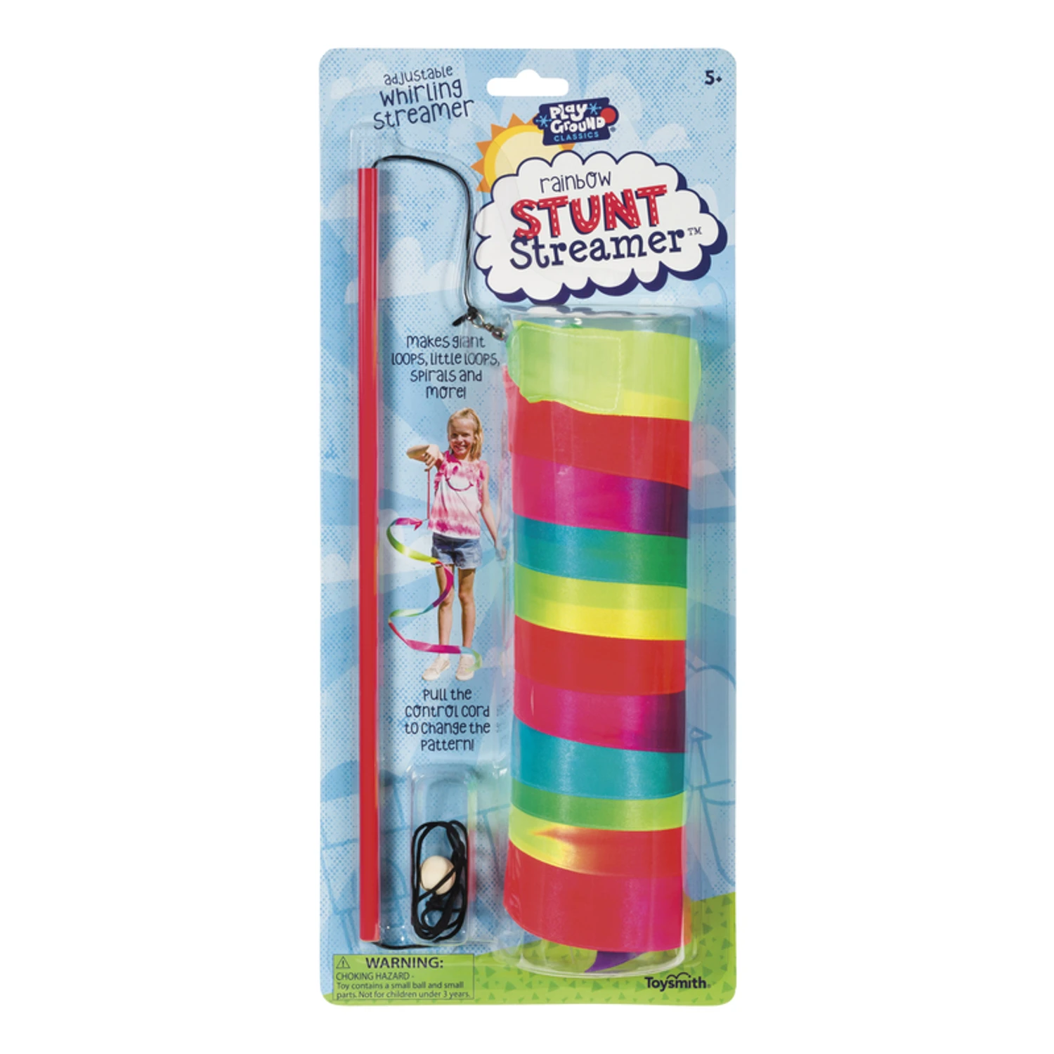 Rainbow Stunt Streamer - 6.5 Feet Multicolored Fun For Kids