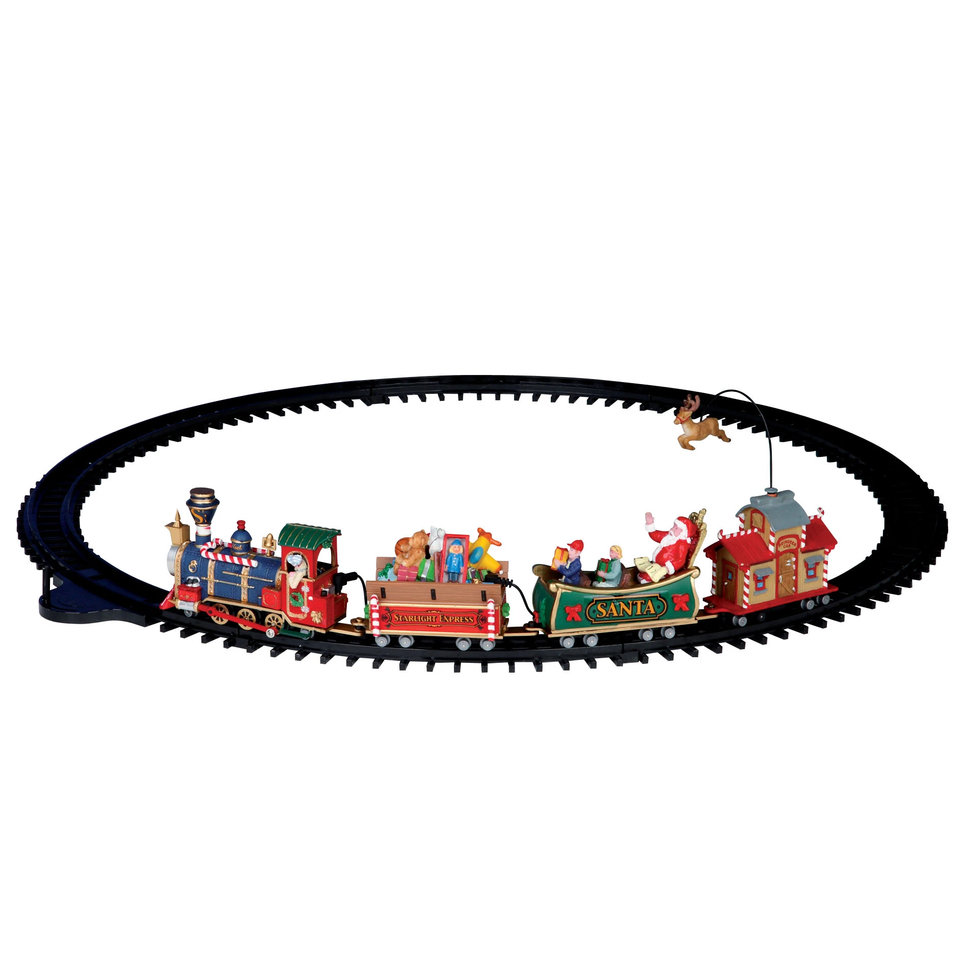 Village Collection Starlight Express Train Set Of 17 With Battery Operation