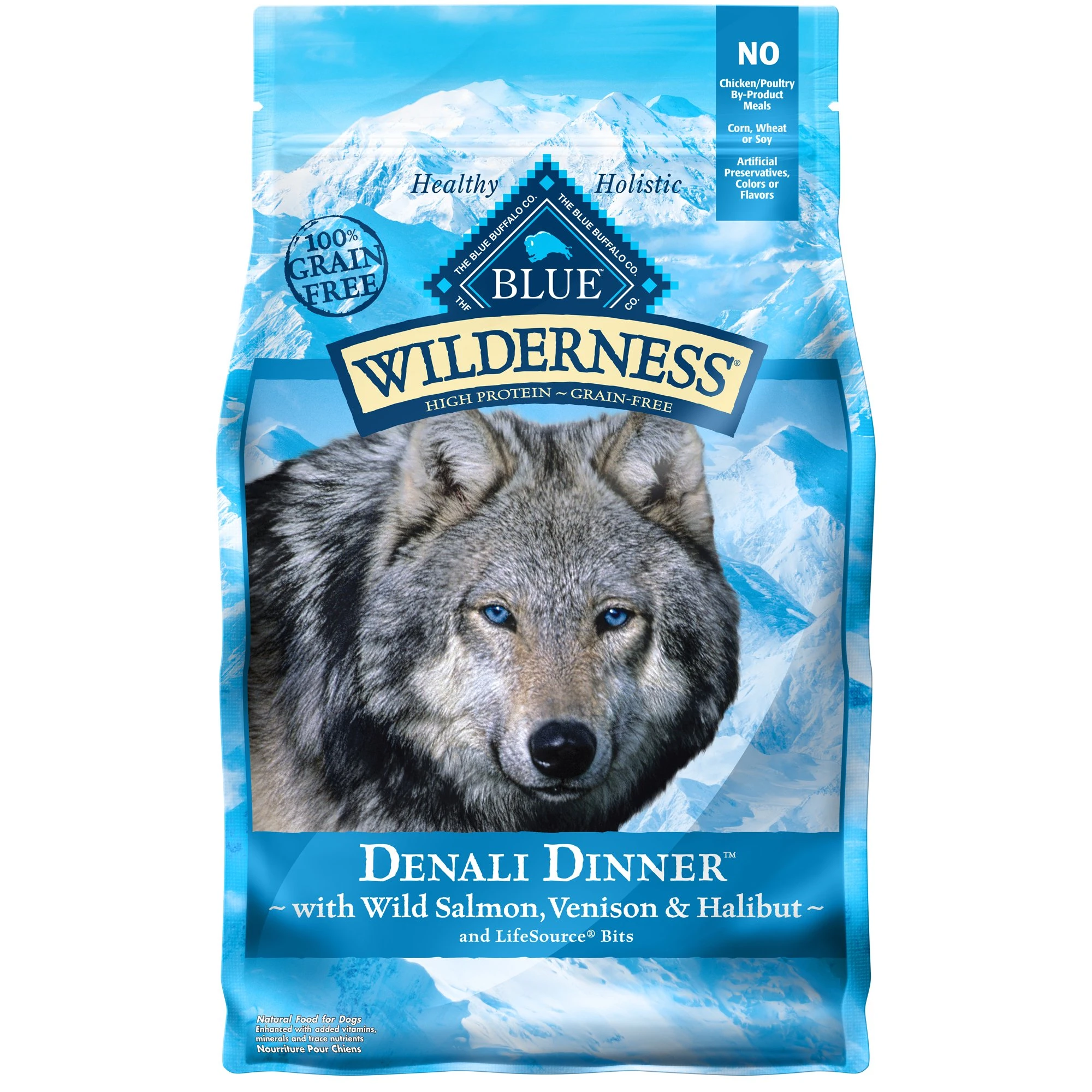 Wilderness Denali Dinner Dry Dog Food With Salmon, Venison & Halibut, 4 Lbs