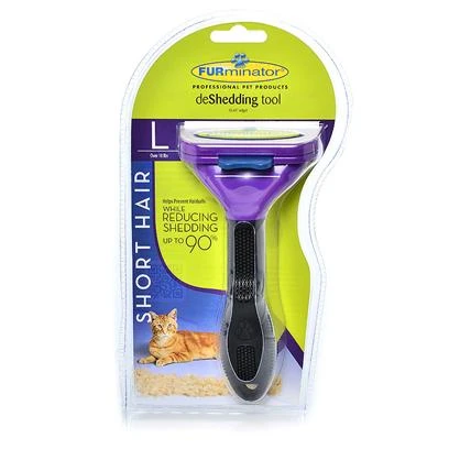 Short Hair Deshedding Tool For Small Cats - 1.75" Blade Width, Up To 10 Lbs