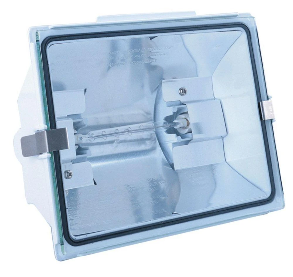 Heath Zenith Sl-5505-wh Non-motion Security Floodlight, 500w Halogen, 120v