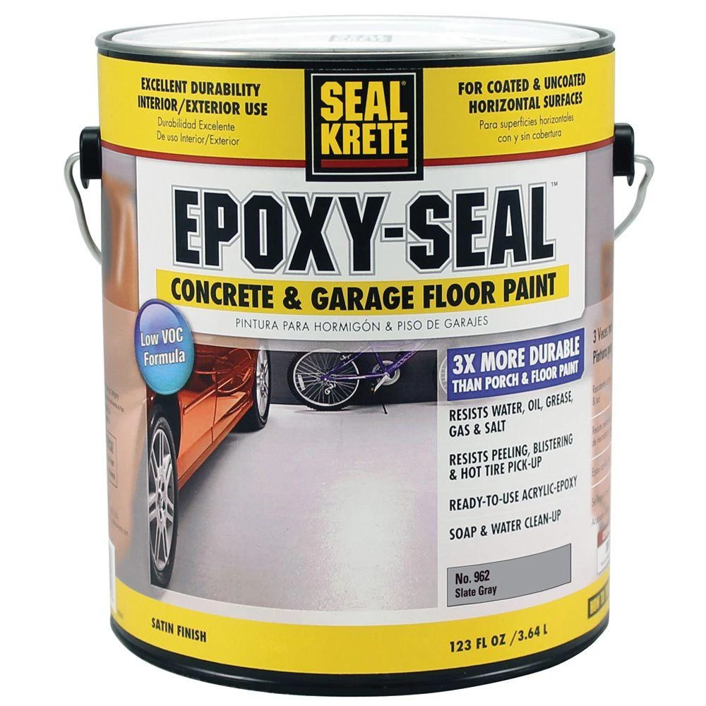 Seal-krete Epoxy Seal Low Voc Slate Gray 1 Gallon Concrete And Garage Floor Paint