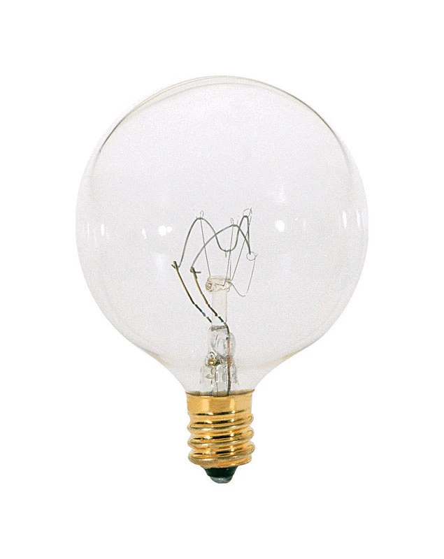 Satco 25 W G16.5 Decorative Incandescent Bulb E12 (Candelabra) Soft White 1 pk