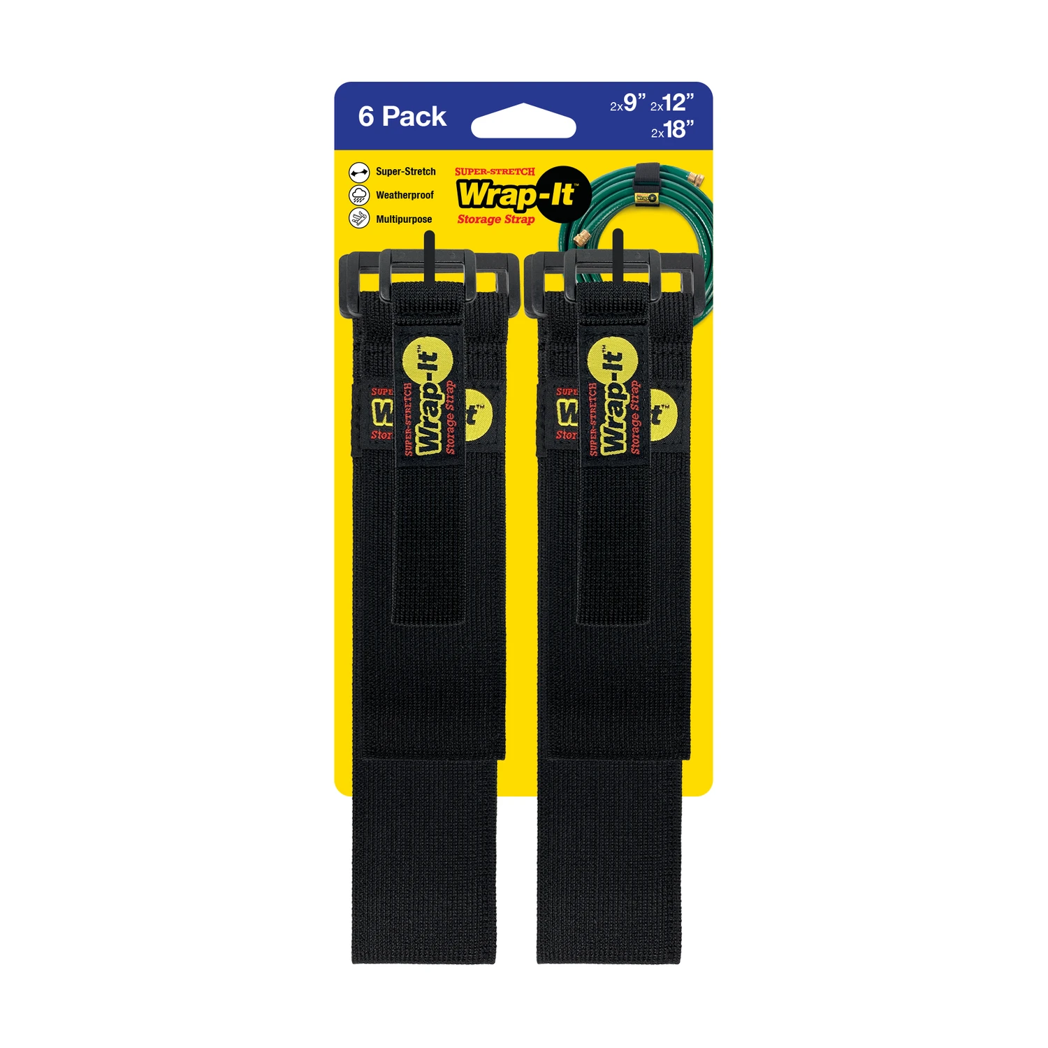 Super-Stretch Strap Organizers, Assorted Sizes, 6-Pk.