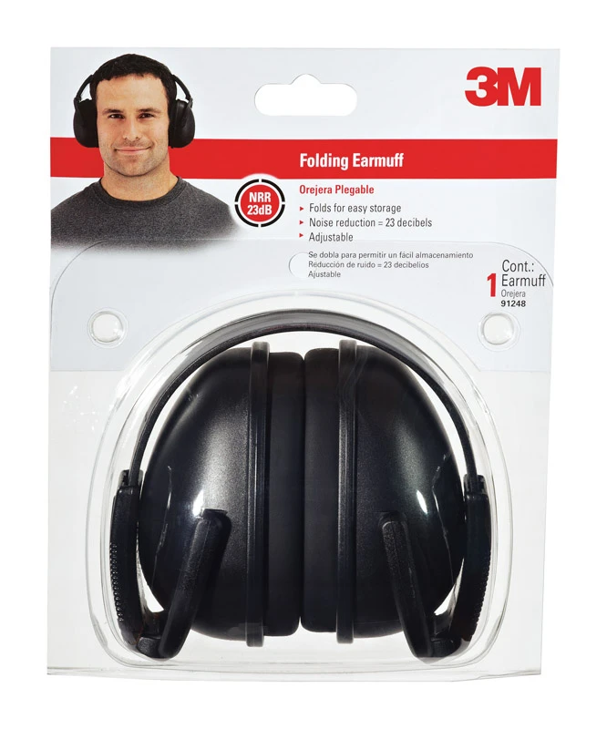 91248-5dc Folding Ear Muffs, 23 Db Noise Reduction, Black