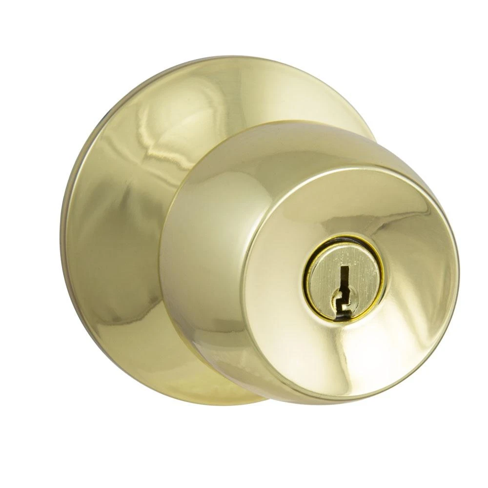 Brandywine Polished Brass Keyed Entry Door Knob