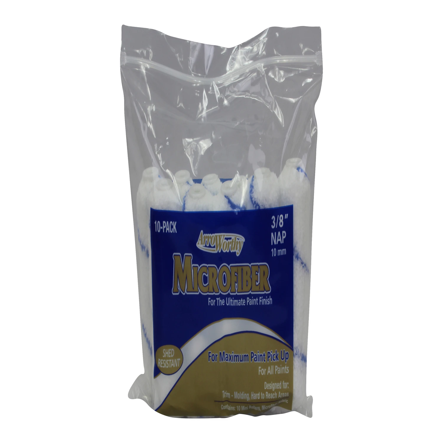 Arroworthy Microfiber 3/8 in. x 6.5 in. W Mini Paint Roller Cover 10 pk