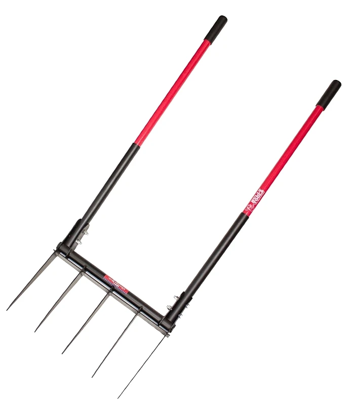92627 54.5 In. Fiberglass Handle Steel Tine Broadfork - 5 Tines
