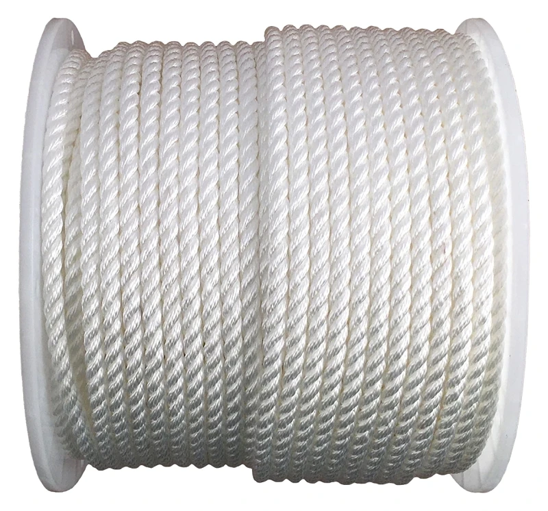 3/8 Inch Diameter X 400 Feet Length White Twisted Nylon Rope - Model 5211245
