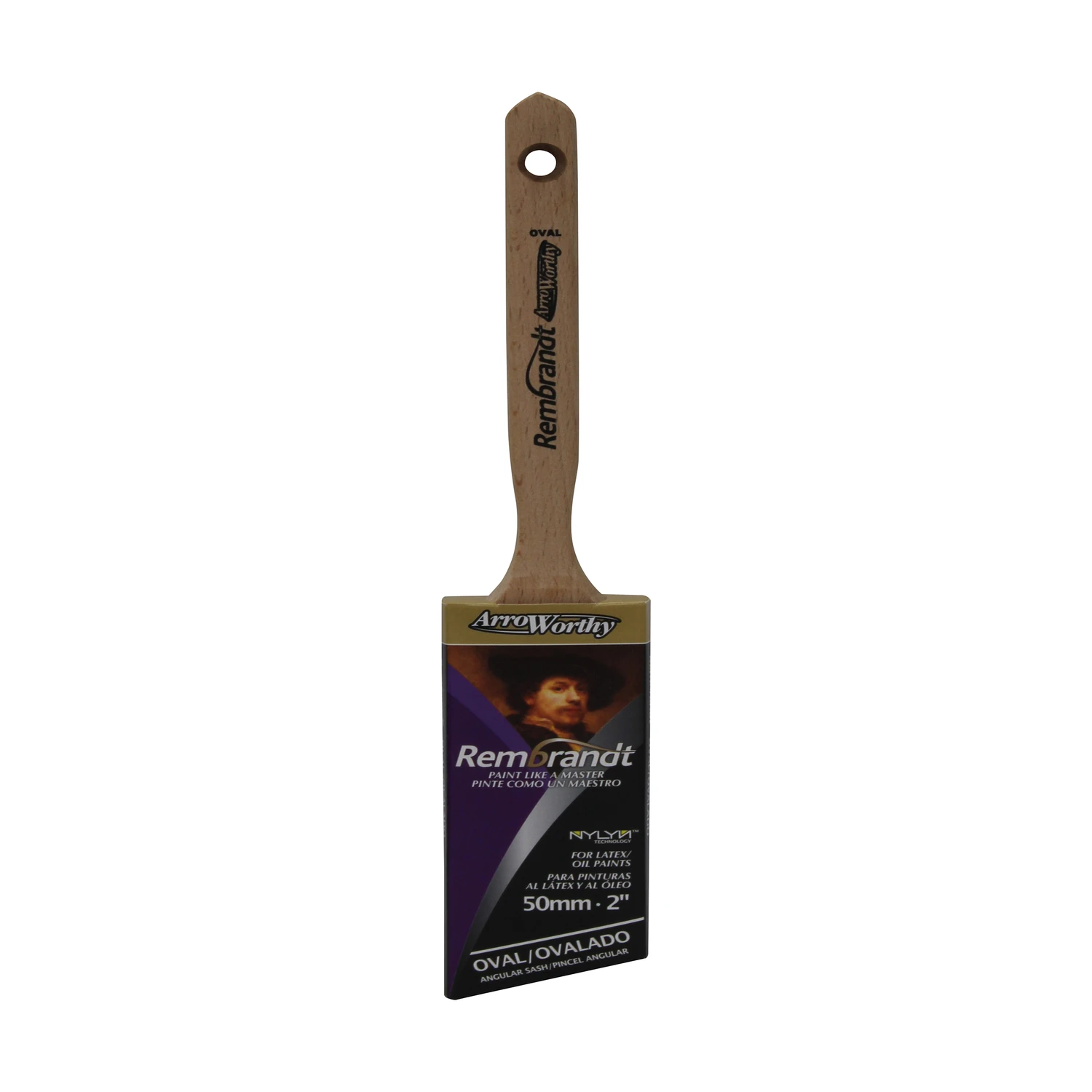 Rembrandt 2 In. Semi-oval Angle Paint Brush - Model 6420 2