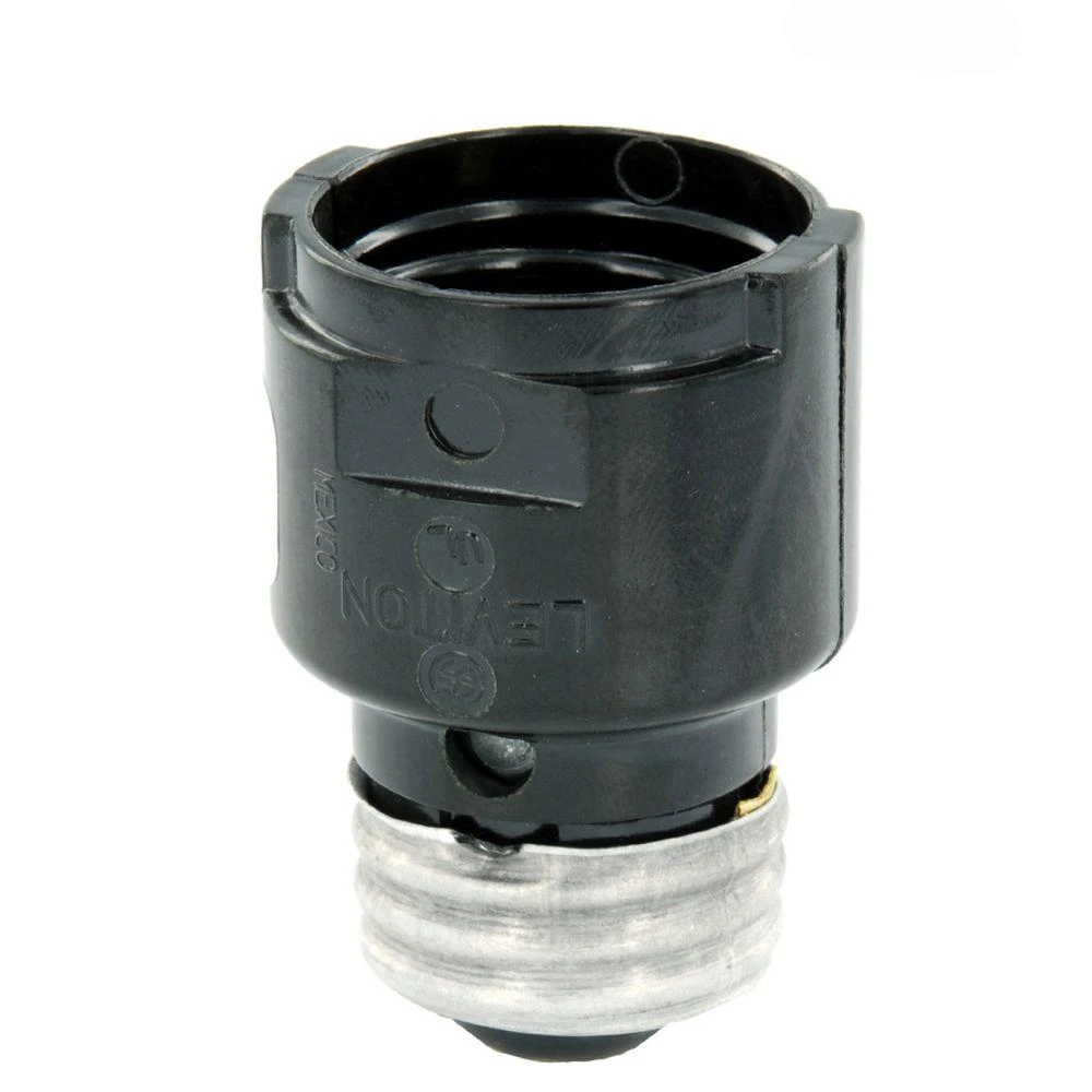 Medium Base Socket Extender, Model R52-02006-000, 660 Watt, Black