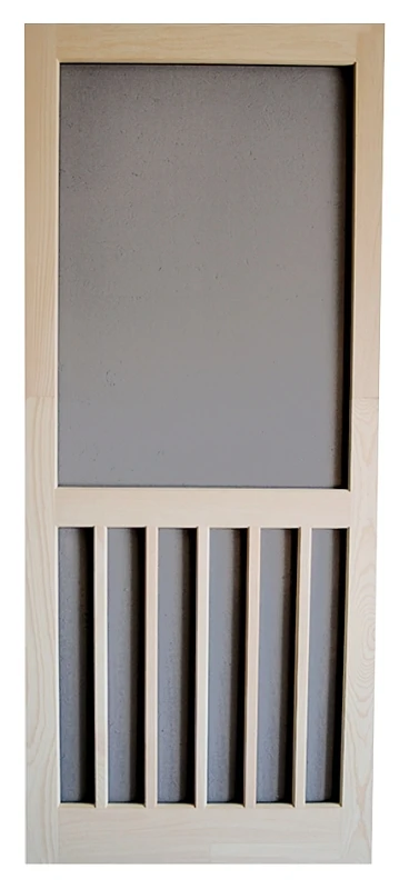 5-bar Natural Wood Screen Door 32 In. W X 80 In. H X 1 In. Thick