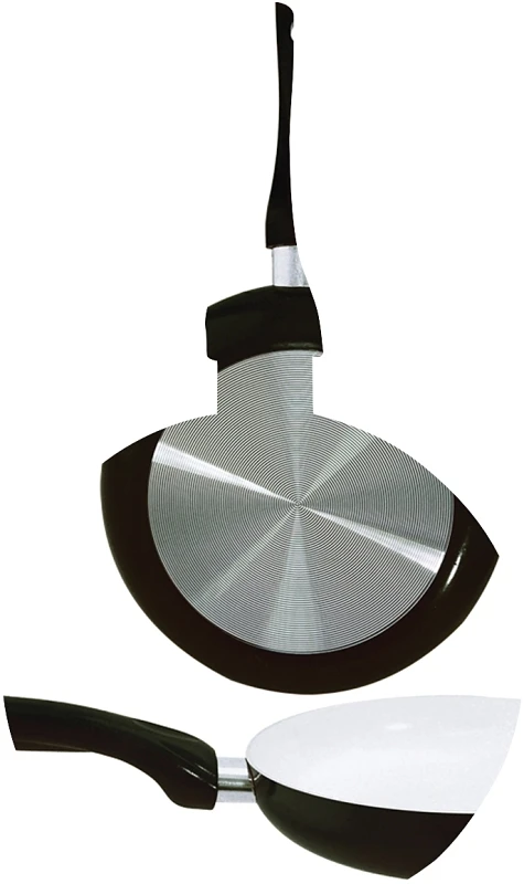 EURO-HOME Ceramic Coated Fry Pan, 9.5", Black