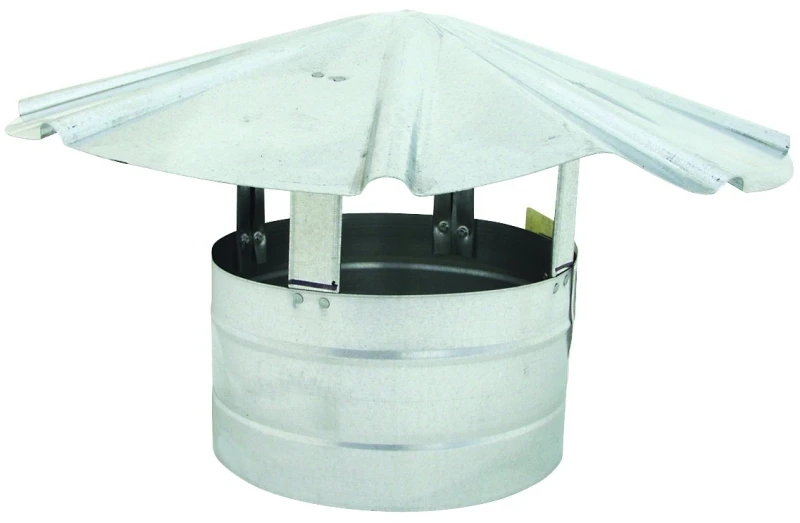 8105 Round Roof Cap, 8 Inch, Galvanized Steel For Single Wall Pipe