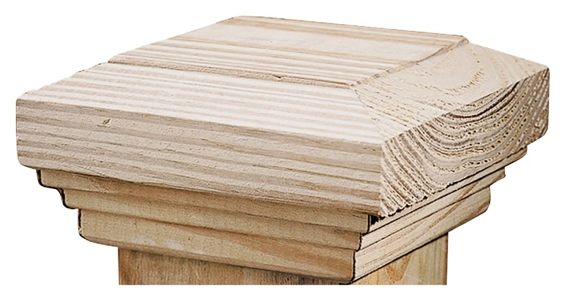 6x6 Fancy Boxed Post Cap 7-1/2 Inch Southern Yellow Pine