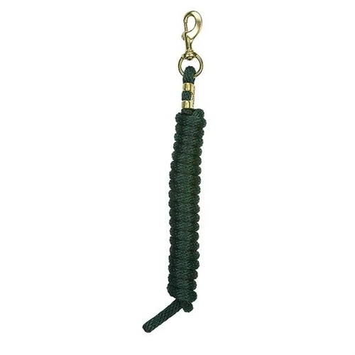 LEAD ROPE POLY BRS 10' HNTR GRN