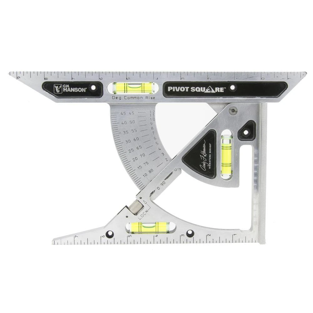 8 In. Pivot Square Tool With Pouch For Framing And Roof Construction