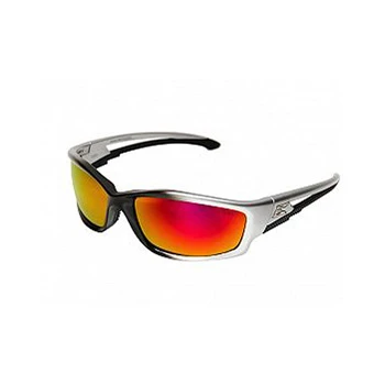 Skap119 Kazbek Safety Glasses, Black/aqua With Precision Red Mirror Lens