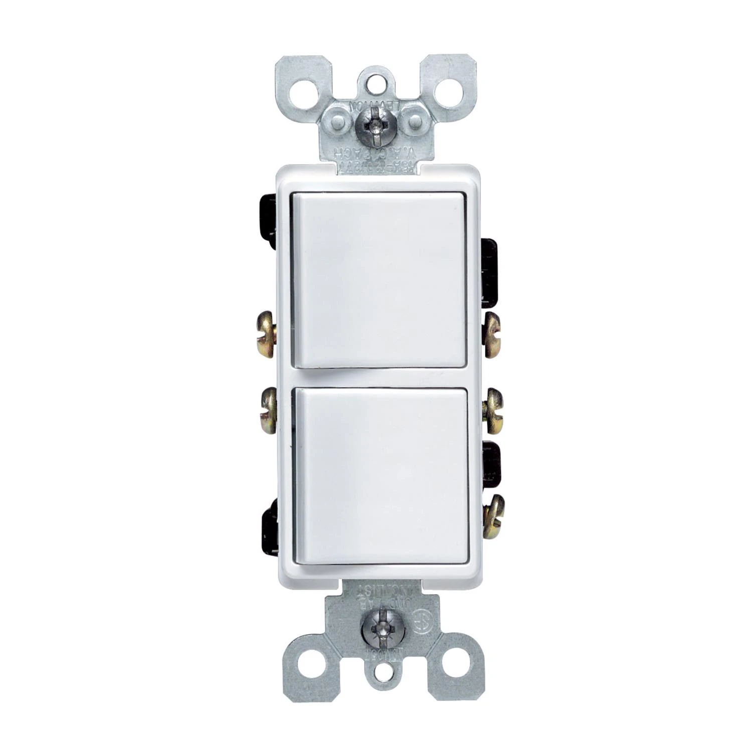 Leviton Decora 15 amps Single Pole 3-Way/Combination Duplex Combination Switch White 1 pk