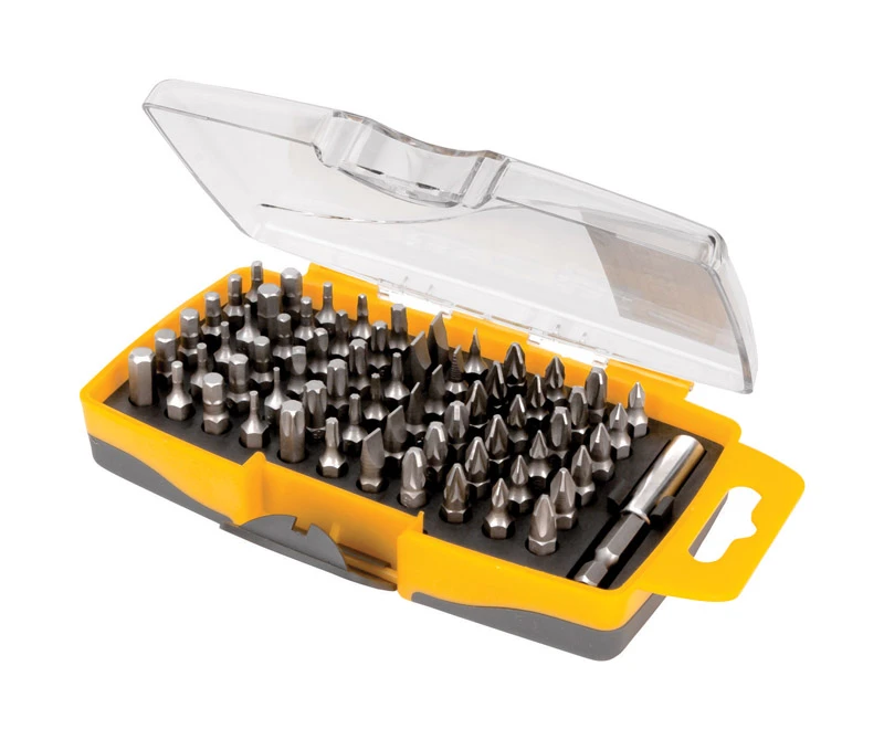 67 Piece Assorted 1 In. L Driver Bit Set Chrome Vanadium Steel