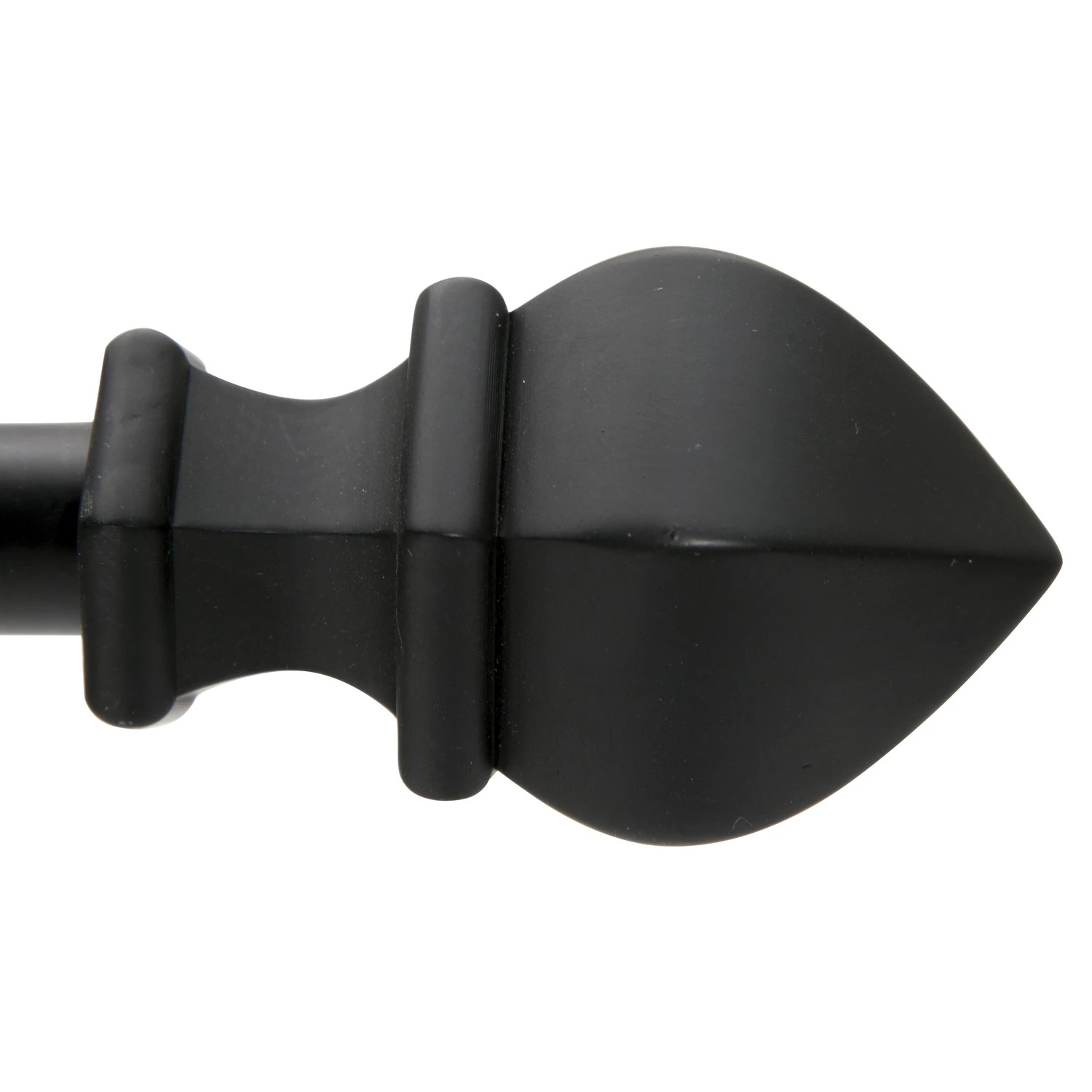 Kenney Fast Fit Matte Black Waverly Curtain Rod 42 In. To 120 In. Adjustable Length