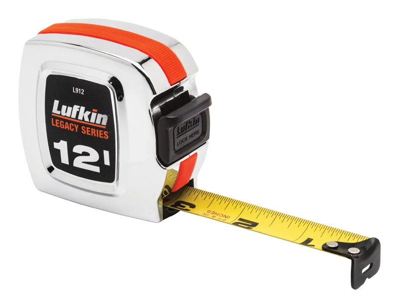 Legacy Series 12 Ft X 0.75 In Chrome Tape Measure, Model L912, 1 Pk