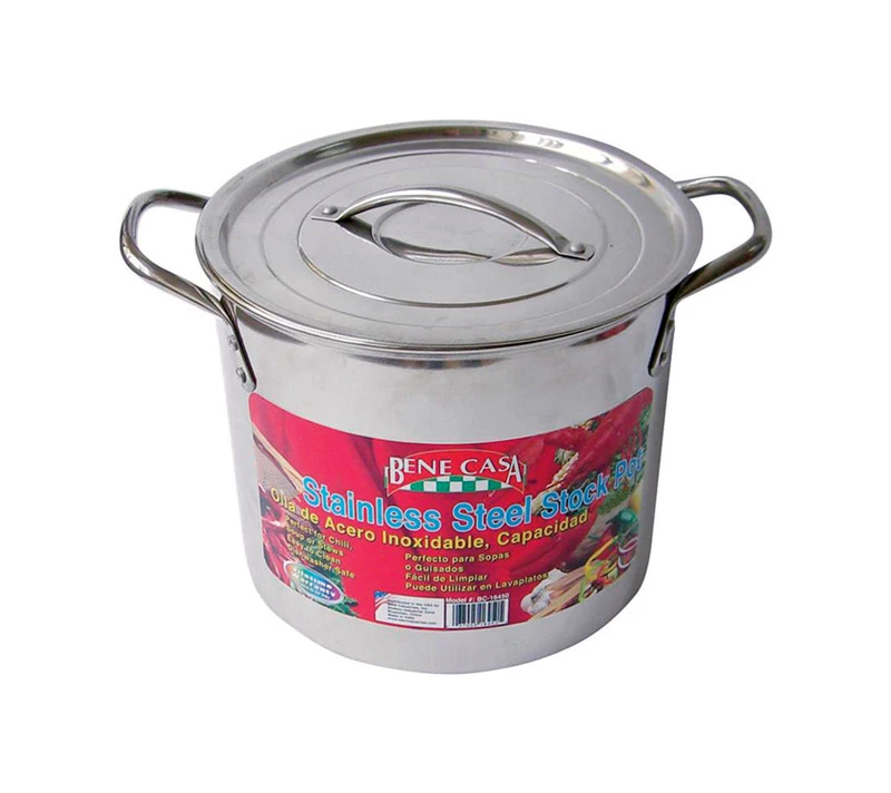Stainless Steel Stock Pot 11.18 In. 20 Quart With Lid