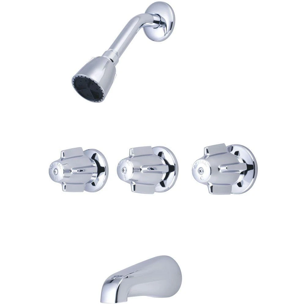 3-valve Tub And Shower Fitting On 11 In. Centers With Valve Included