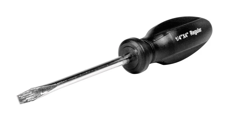 Performance Tool 20118 1/4 In. X 4 In. Slotted Screwdriver, Chrome Vanadium Steel, 6 Pk