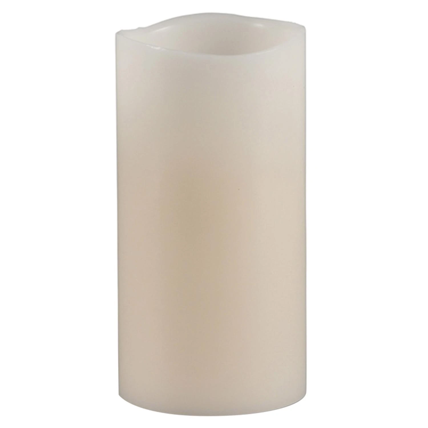 6 Inch Bisque Vanilla Scent Wavy Edge Flameless Candle With Timer
