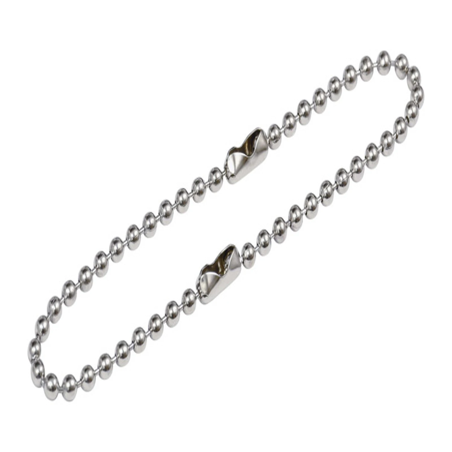 HILLMAN 6 in. D Metal Silver Beaded Ball Chain