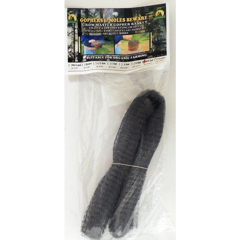 Grow Master 24 in. W Gray Stainless Steel Gopher Wire Basket