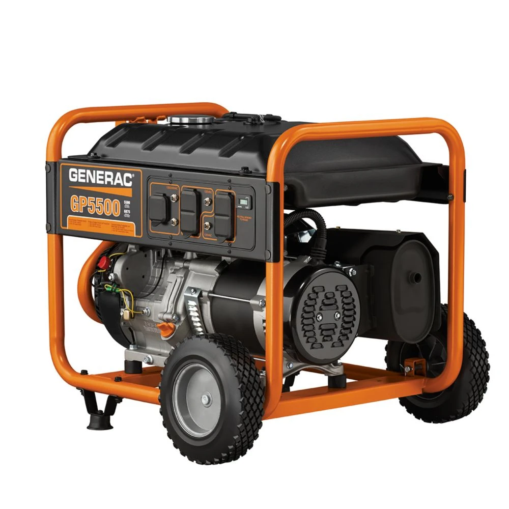 5975 Gp5500 5,500 Watt Portable Gas Powered Generator With 389cc Ohv Engine