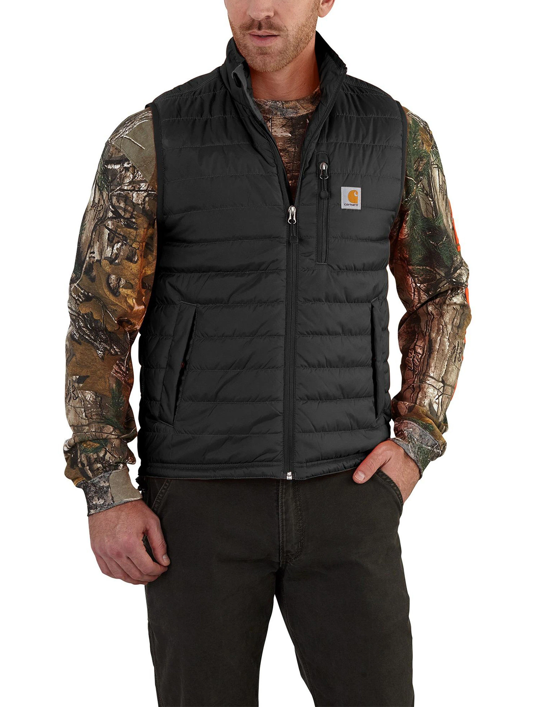 Men's Rain Defender Relaxed Fit Lightweight Insulated Vest - Black - Small
