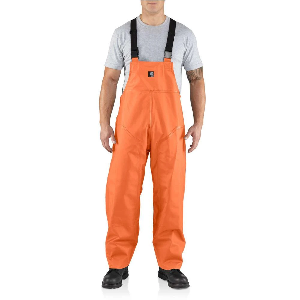 Men's Extra Large Tall Orange Pvc/polyester Surrey Bib Overalls