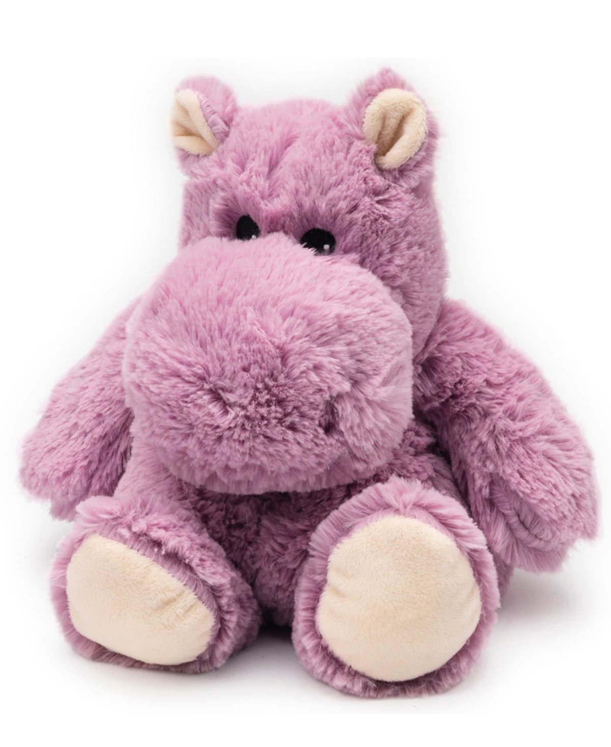 Microwavable Plush Hippo Stuffed Animal - 13 Inches, Purple