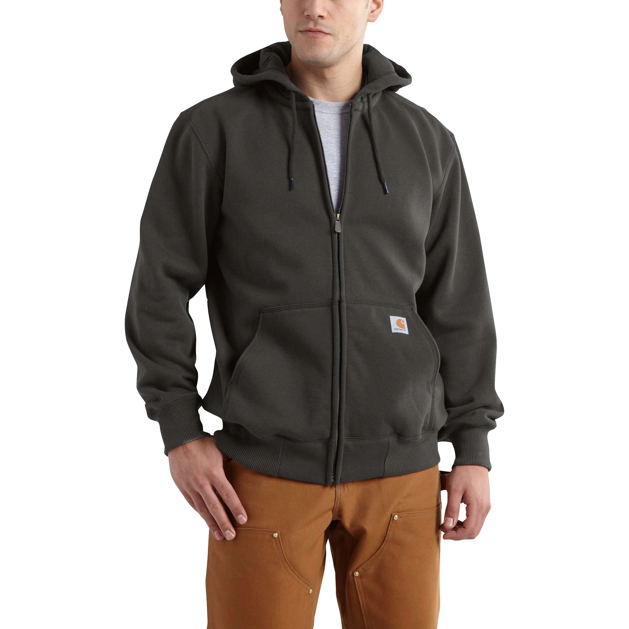 Men's Rain Defender Paxton Heavyweight Full-zip Sweatshirt - Large - Peat