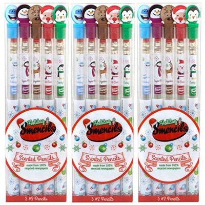 Smencils Holiday #2HB Scented Pencil 5 pk