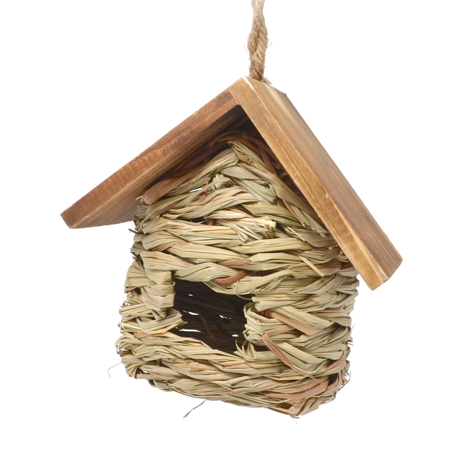 10 In. H X 6 In. W X 6 In. L Natural Fiber Bird House