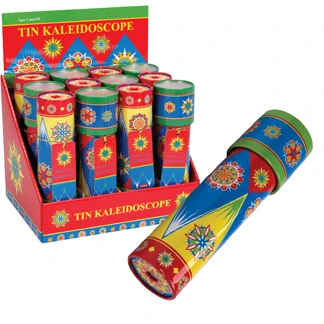 Classic Multicolored Tin Kaleidoscope - Unique Design For All Ages