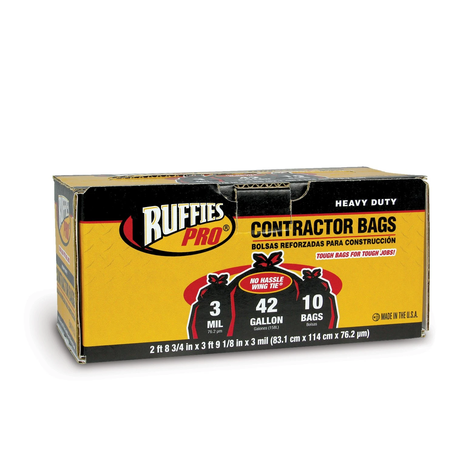 1124882 42 gal Black Contractor Bags - 10 Count