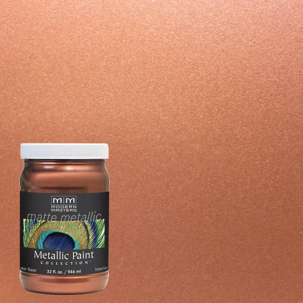 Copper Water-based Matte Metallic Interior Paint 1 Quart