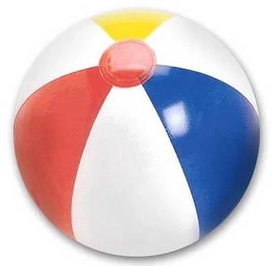 59020 20-inch Glossy Panel Inflatable Beach Ball