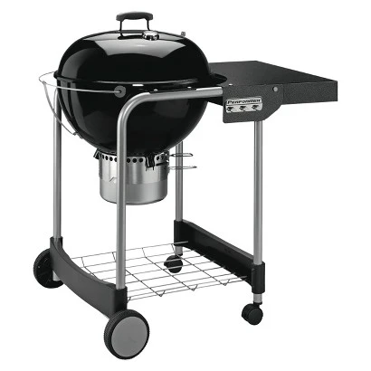 Performer Silver 22.5-in Black Porcelain-enameled Kettle Charcoal Grill