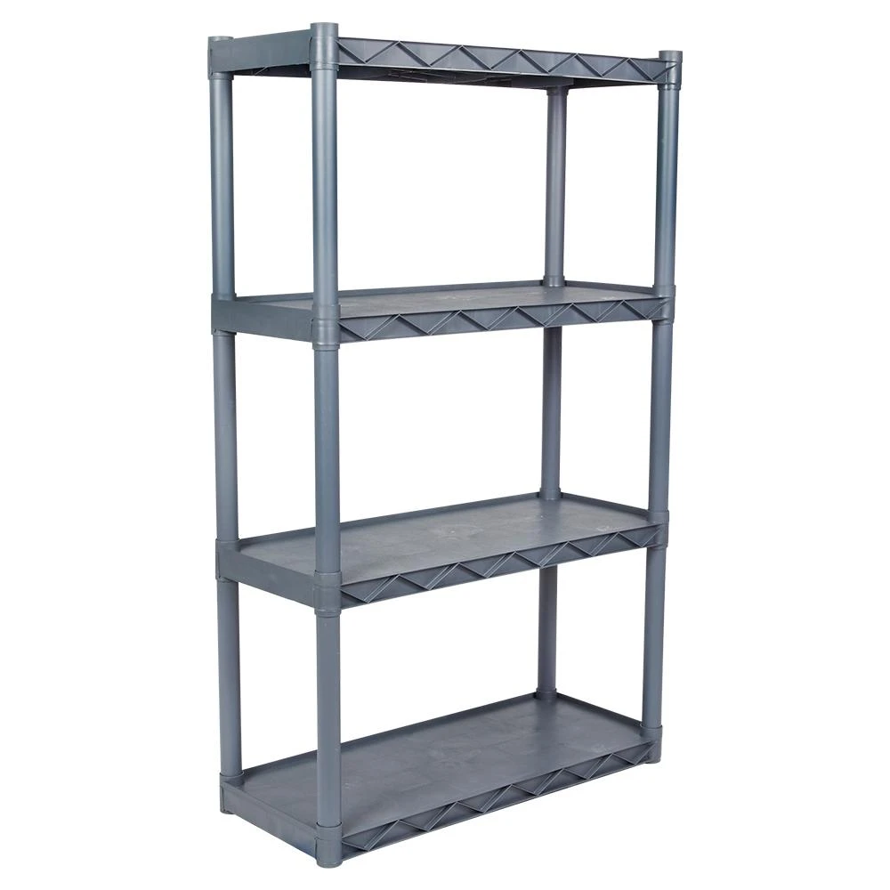 Molding 904 Four-shelf Utility Shelving Unit, Dark Gray, 56.5 X 34 X 14