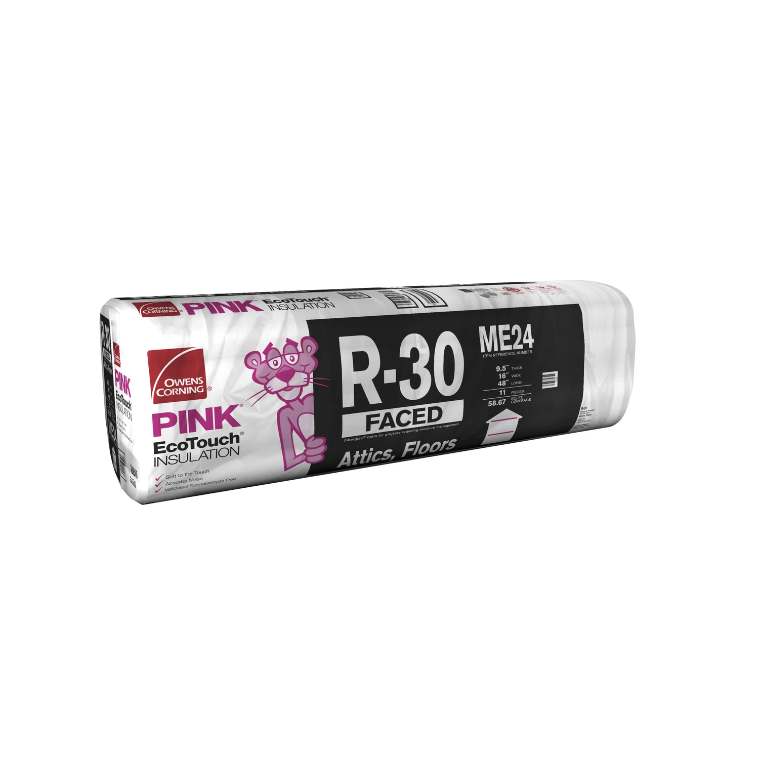 Owens Corning EcoTouch R-30 Fiberglass Batt Insulation with Sound Barrier (16-in W x 48-in L)