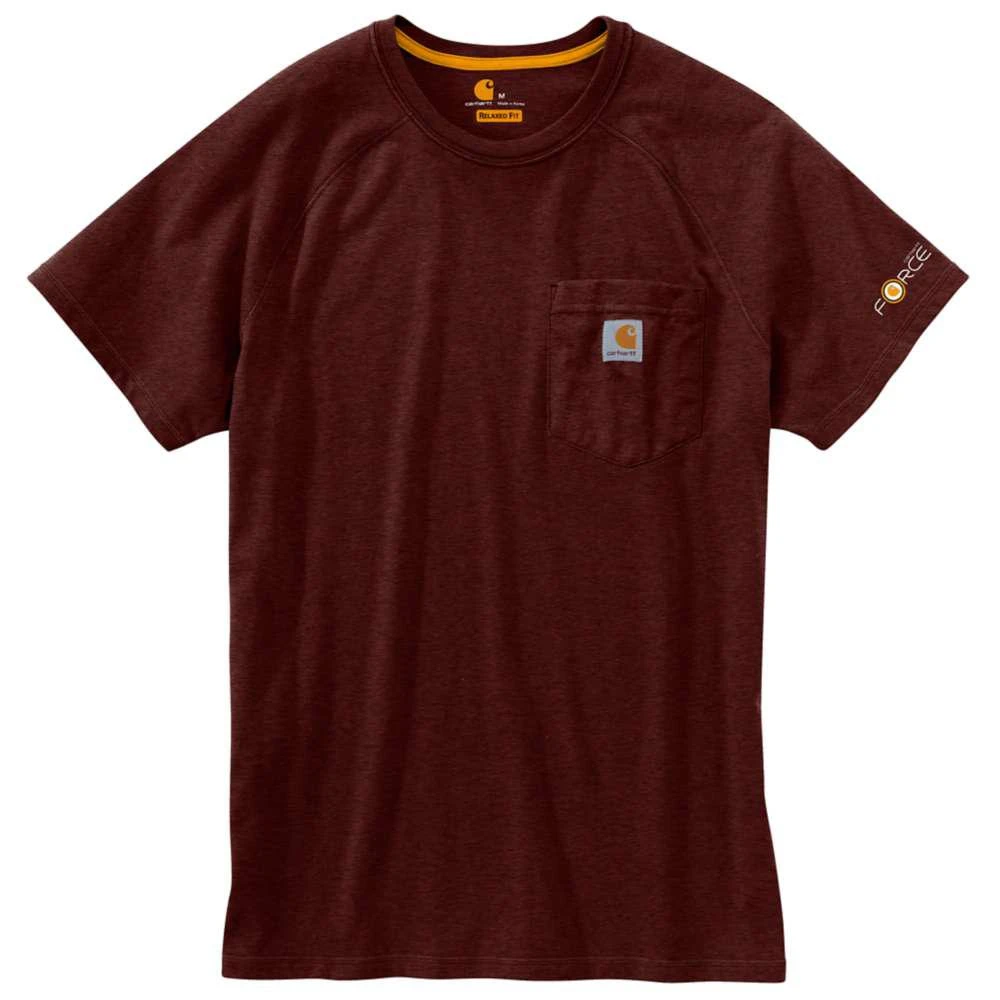Men's Force Delmont Regular X Large Red Brown Heather Cotton Short Sleeve T-shirt